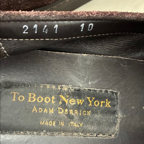 To Boot New York Dark Brown Suede Loafers MSRP $399 Size 10 - Picture 6 of 7